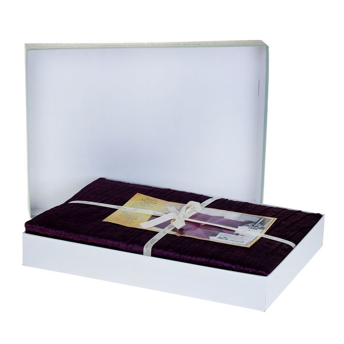 Постельное бельё "Этель Элегант" 2 сп. Сирень 180х210 см, 220х240 см, 50х70+5 см - 2 шт., верх иск.шелк, низ 100% хлопок