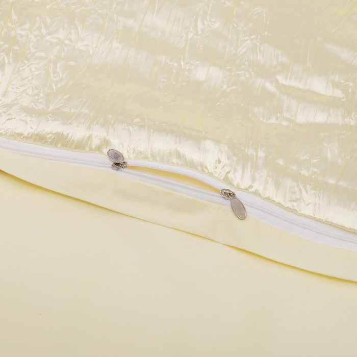 Постельное бельё "Этель Элегант" 2 сп. Милк 180х210 см, 220х240 см, 50х70+5 см - 2 шт., верх иск.шелк, низ 100% хлопок