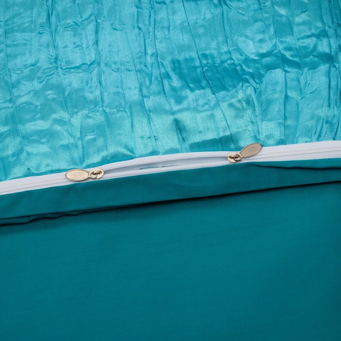 Постельное бельё "Этель Элегант" евро Лазурь 200х220 см, 220х240 см, 50х70+5 см - 2 шт., верх иск.шелк, низ 100% хлопок