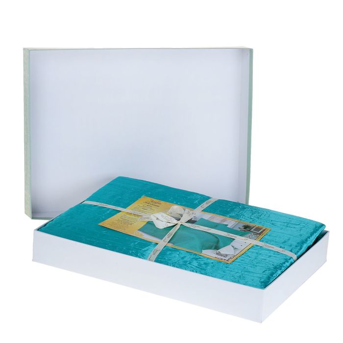 Постельное бельё "Этель Элегант" 2 сп. Лазурь 180х210 см, 220х240 см, 50х70+5 см - 2 шт., верх иск.шелк, низ 100% хлопок