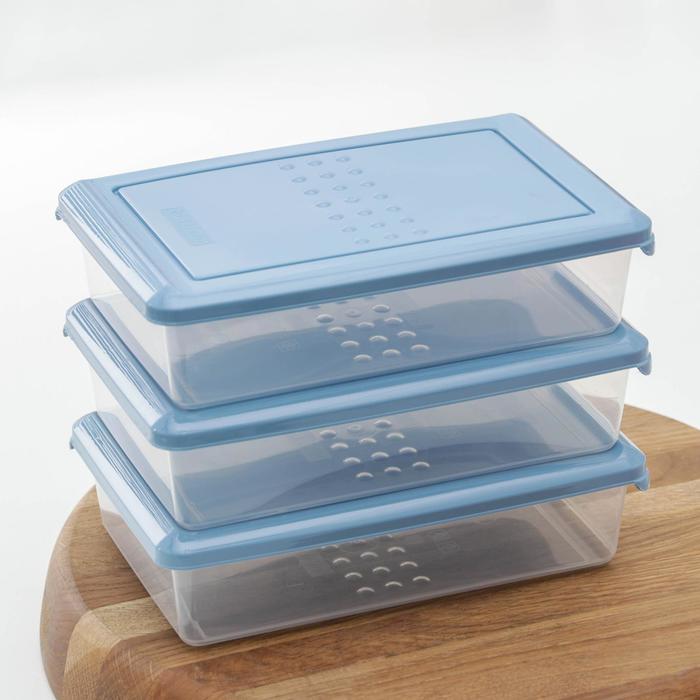 Набор контейнеров пищевых 750 мл Pattern, 3 шт, цвет МИКС