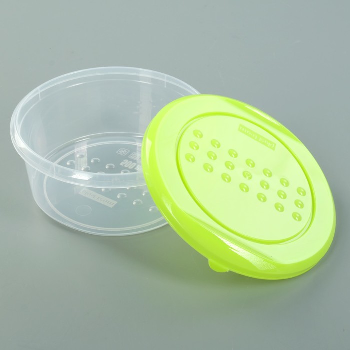 Набор контейнеров пищевых круглых 500 мл, 3 шт, цвет МИКС