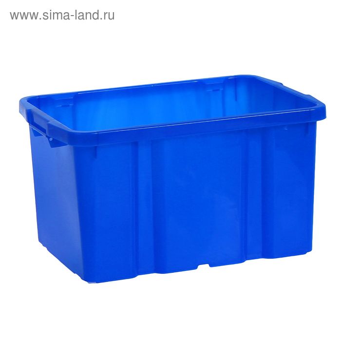 фото Ящик для хранения «титан», 60 л, 57×38×31 см, цвет синий plast team