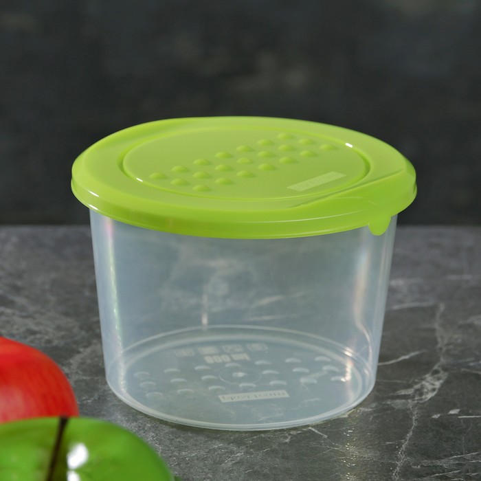 Набор контейнеров пищевых круглых 800 мл Pattern, 3 шт, цвет МИКС