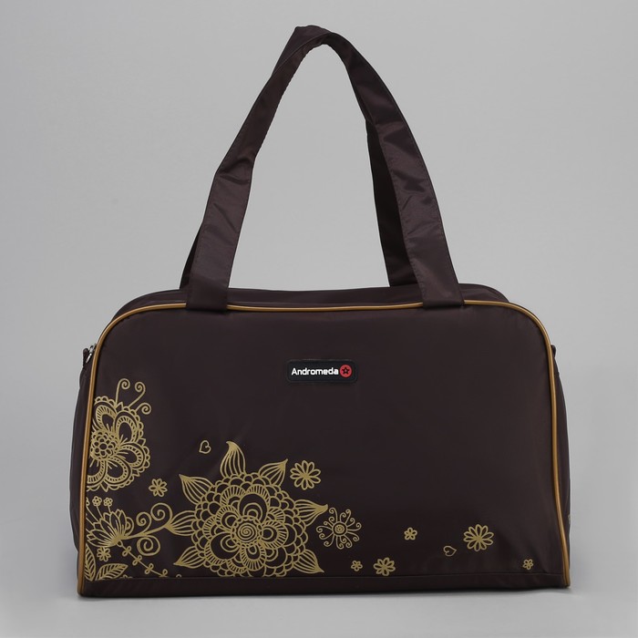 Сумка спортивная на молнии, 1 отдел, цвет тёмно-коричневый