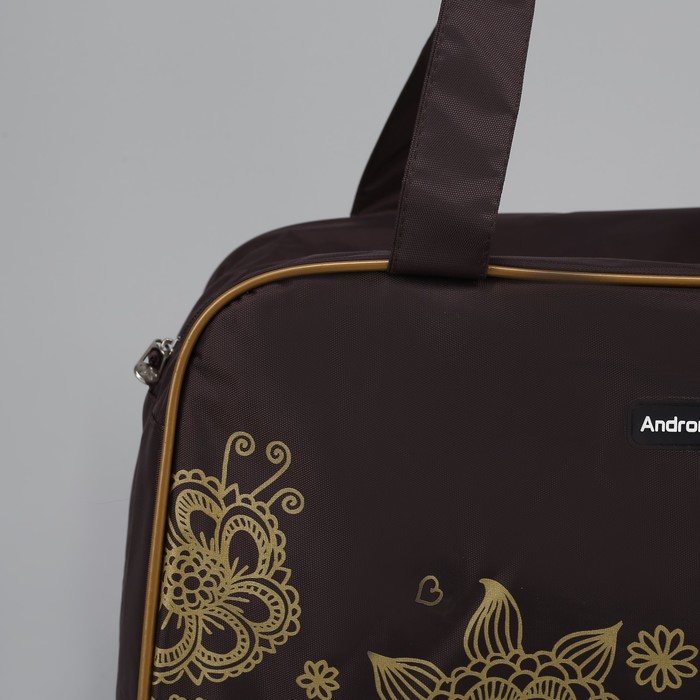 Сумка спортивная на молнии, 1 отдел, цвет тёмно-коричневый