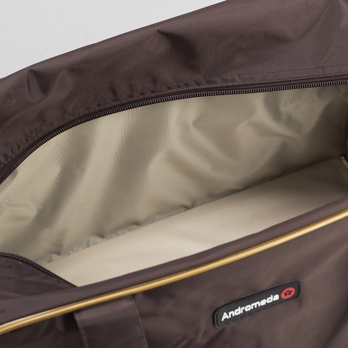 Сумка спортивная на молнии, 1 отдел, цвет тёмно-коричневый