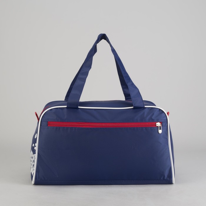 Сумка спортивная на молнии, 1 отдел, цвет синий
