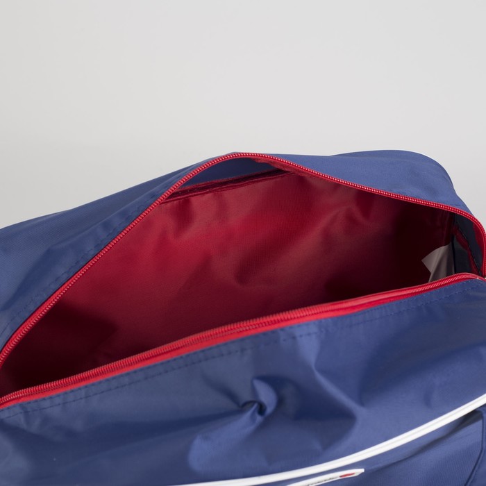 Сумка спортивная на молнии, 1 отдел, цвет синий