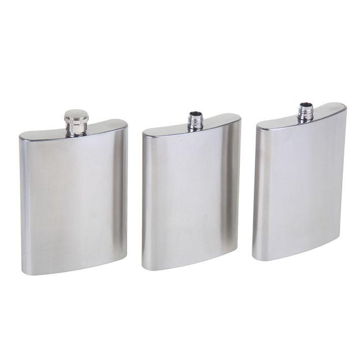 Набор фляжек 3 в 1 под нанесение, 240 мл, хром