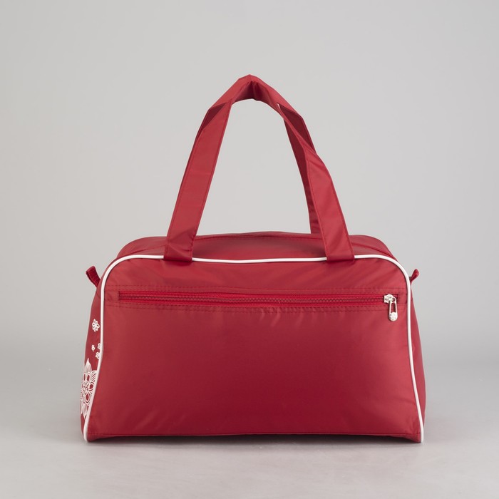 Сумка спортивная на молнии, 1 отдел, цвет красный