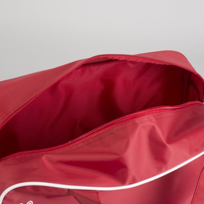 Сумка спортивная на молнии, 1 отдел, цвет красный