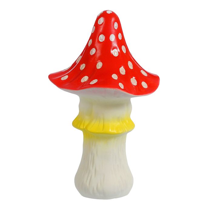 Садовая фигура "Мухомор" большой, бело-жёлтая ножка