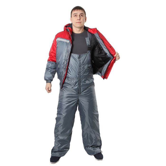 Костюм "Стимул", размер 60-62, рост 170-176 см, цвет серый/красный