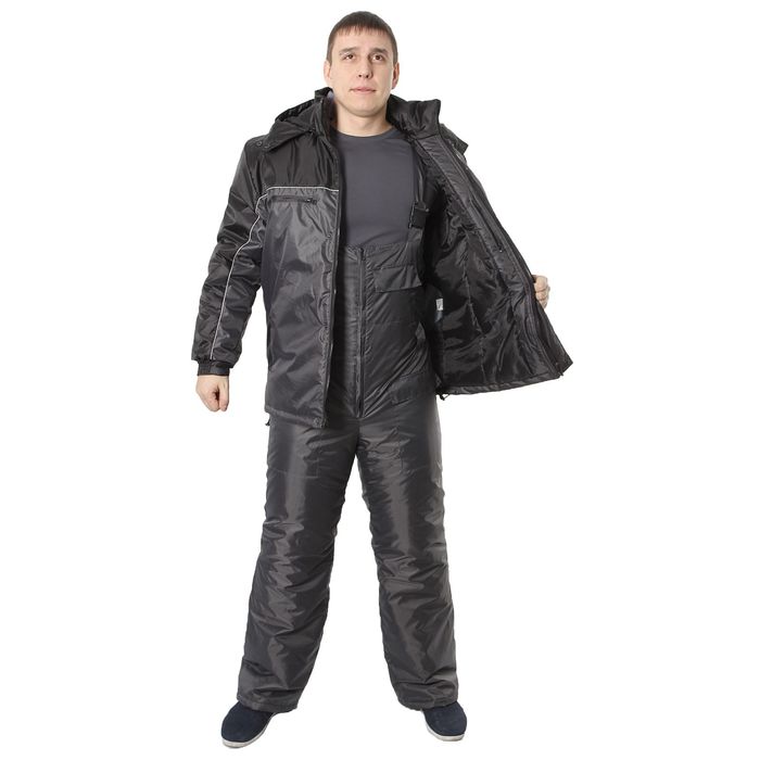Костюм "Премьер", размер 60-62, рост 170-176 см, цвет серо-чёрный