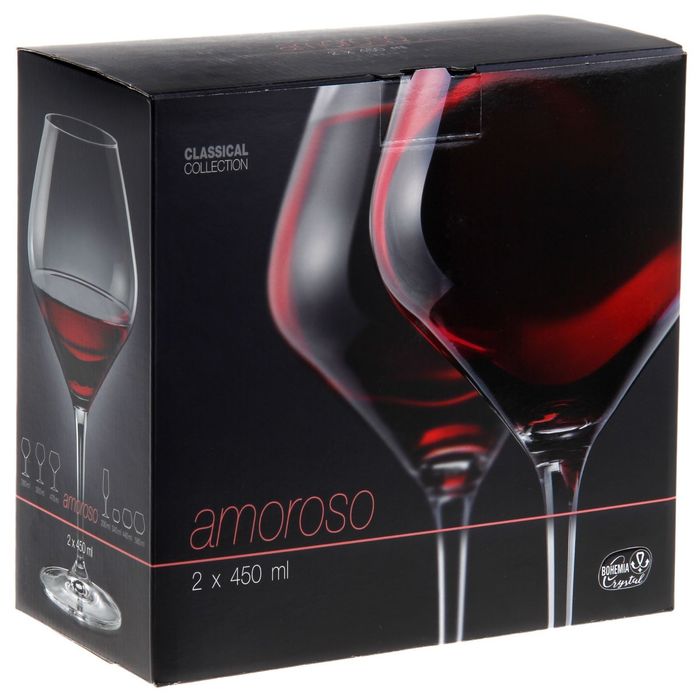 Набор бокалов для вина 450 мл "Аморосо", 2 шт