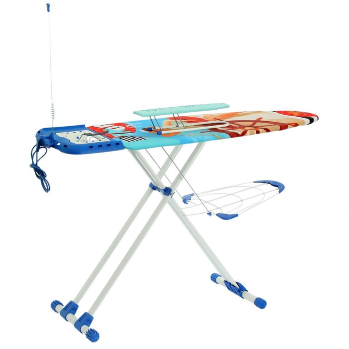 Доска гладильная 123х45 см "Валенсия 1", с удлинителем и полкой