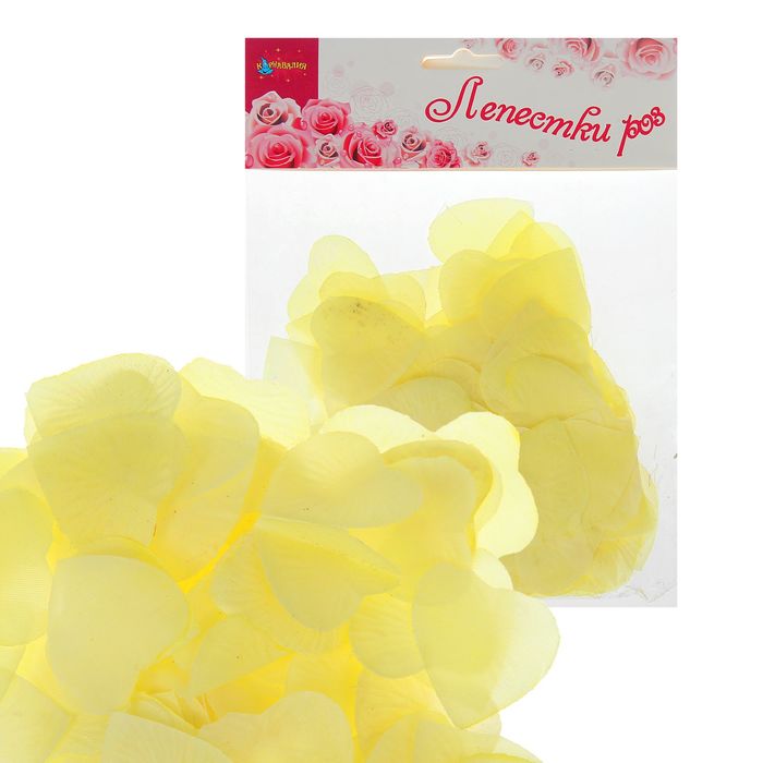 Лепестки в форме сердца, цвет лимонный