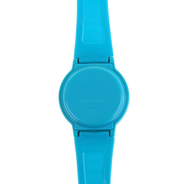 Часы наручные жен. электронные, с силик/ремешком, циферблат круг голубые с калькулятором 22*1,5*4 см