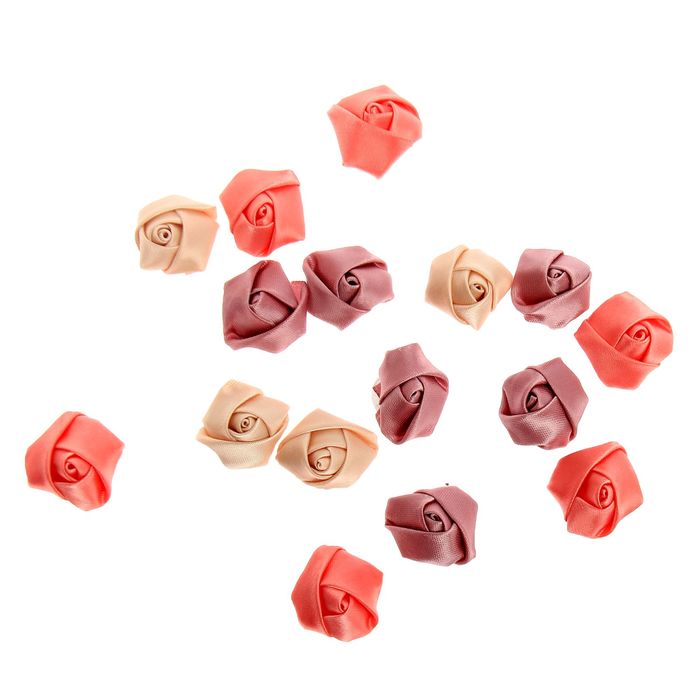 Декор для творчества "Атласная роза" (набор16 шт)