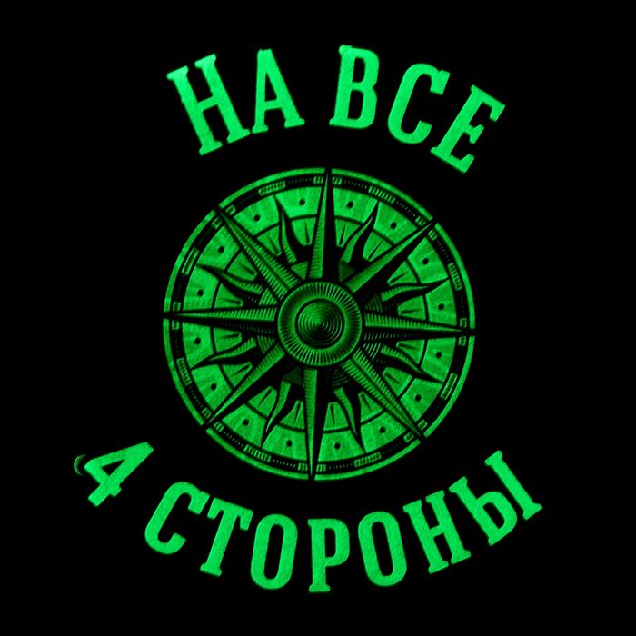 Наклейка на авто неон "На четыре стороны", 30 х 40 см