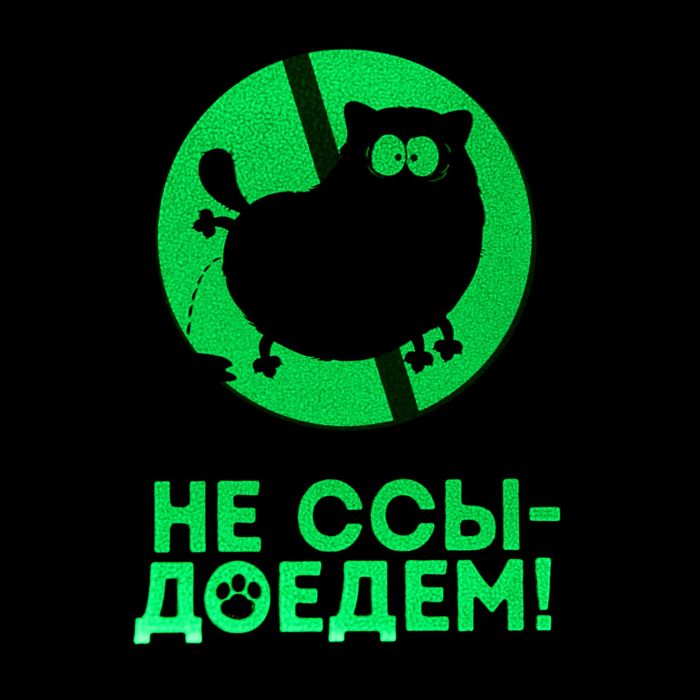 Наклейка на авто неон "Доедем", 30 х 40 см