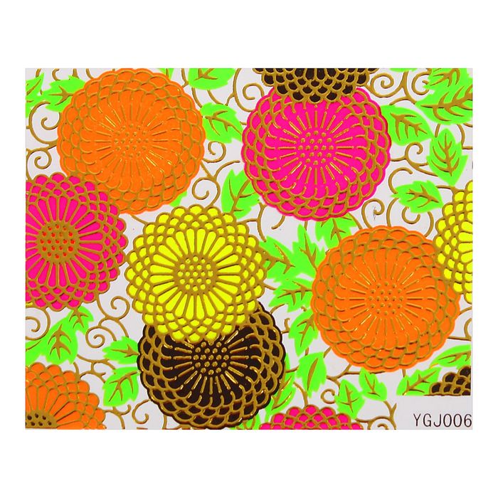 Наклейки для ногтей, неоновые, цвета МИКС