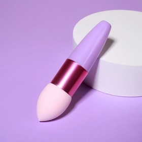 Спонж для макияжа с ручкой «Капля», 10 × 3 см, цвет МИКС