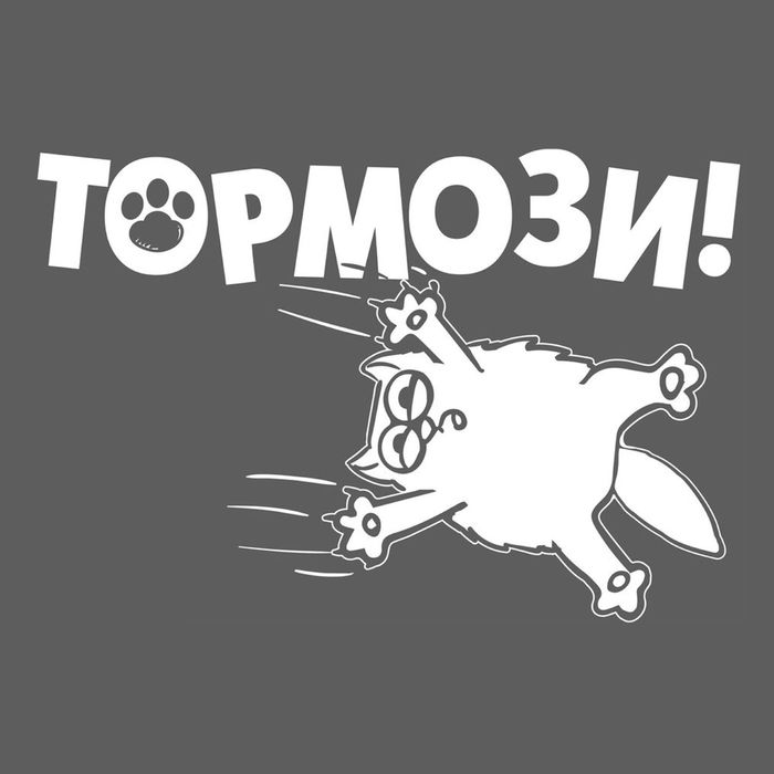 Наклейка на авто "Тормози"