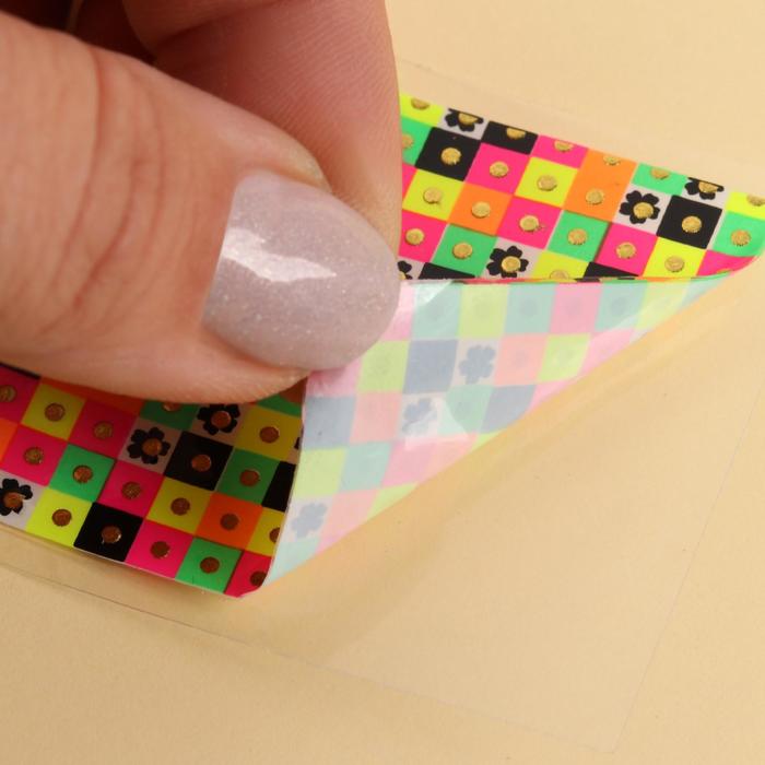 Наклейки для ногтей, неоновые, цвета МИКС