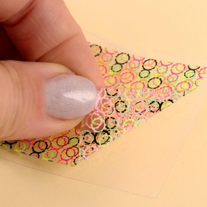 Наклейки для ногтей, неоновые, цвета МИКС