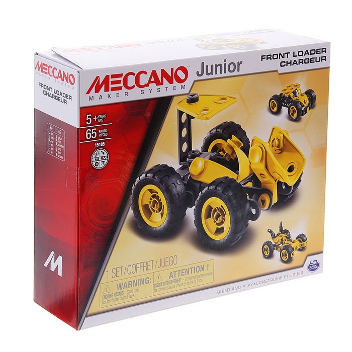 Конструктор "Фронтальный погрузчик", 65 деталей