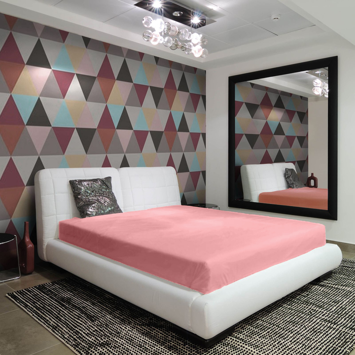 Простыня на резинке "Этель" Абрикос, размер 160х200 + 20 см