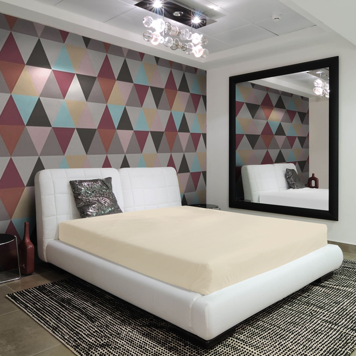 Простыня на резинке "Этель" Папирус, размер 90х200 + 20 см