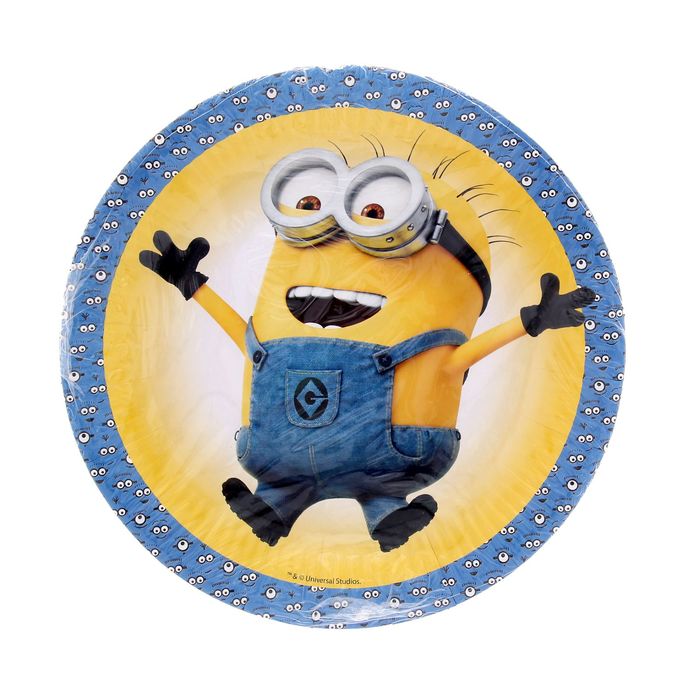 Набор тарелок "Миньоны", 23 см, 6 шт.