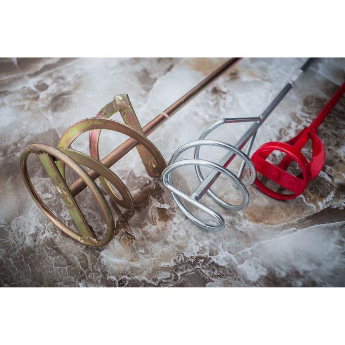 Миксер TUNDRA basic, для песчано-гравийных смесей, шестигранный хвостовик, 8 х 60 х 400 мм