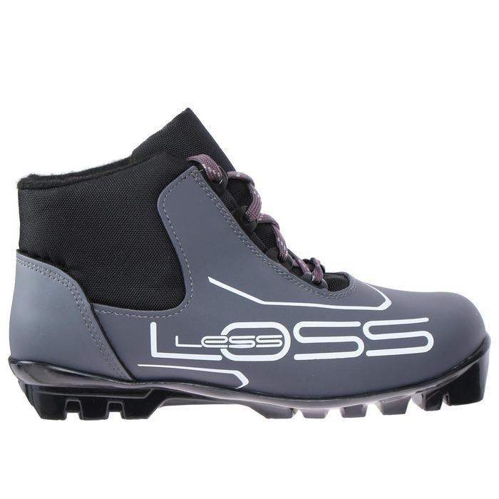 Ботинки лыжные Loss, SNS, искусственная кожа, цвет чёрный/серый, лого белый, размер 36