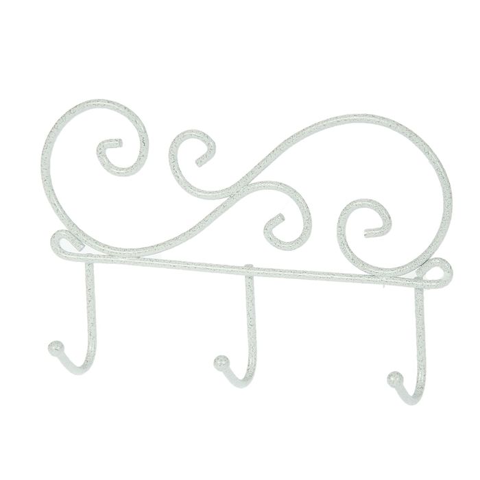 Вешалка &quot;Кружева 3&quot;, цвет белое серебро