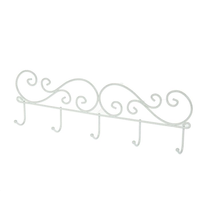 Вешалка &quot;Кружева 5&quot;, цвет белое серебро