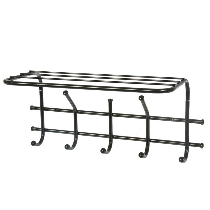 Вешалка с полкой "Эра-5", цвет черный