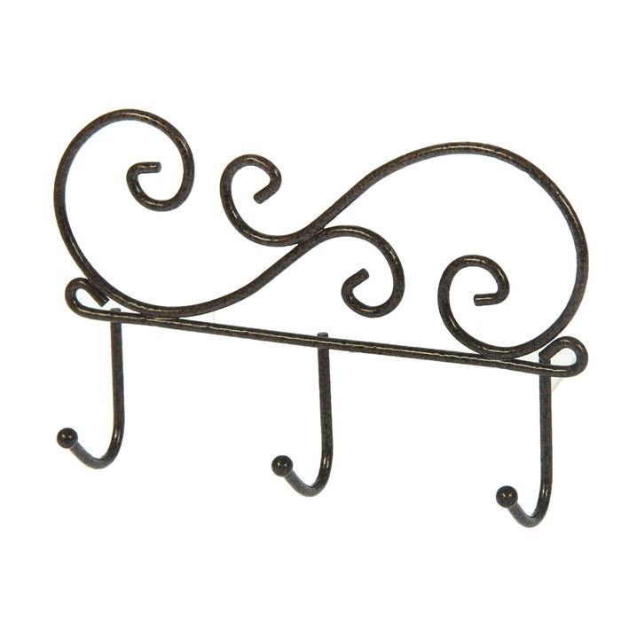 Вешалка &quot;Кружева 3&quot;, цвет медный антик