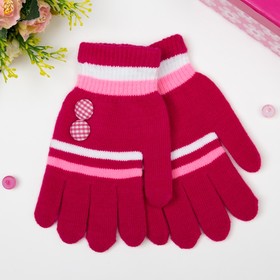 Перчатки молодежные с шерстью "Collorista" Пуговицы р-р 18 МИКС, 80% п/э, 20% шерсть, акрил