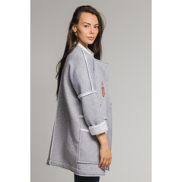 Кардиган женский с начесом М-248-051 меланж, р-р 42