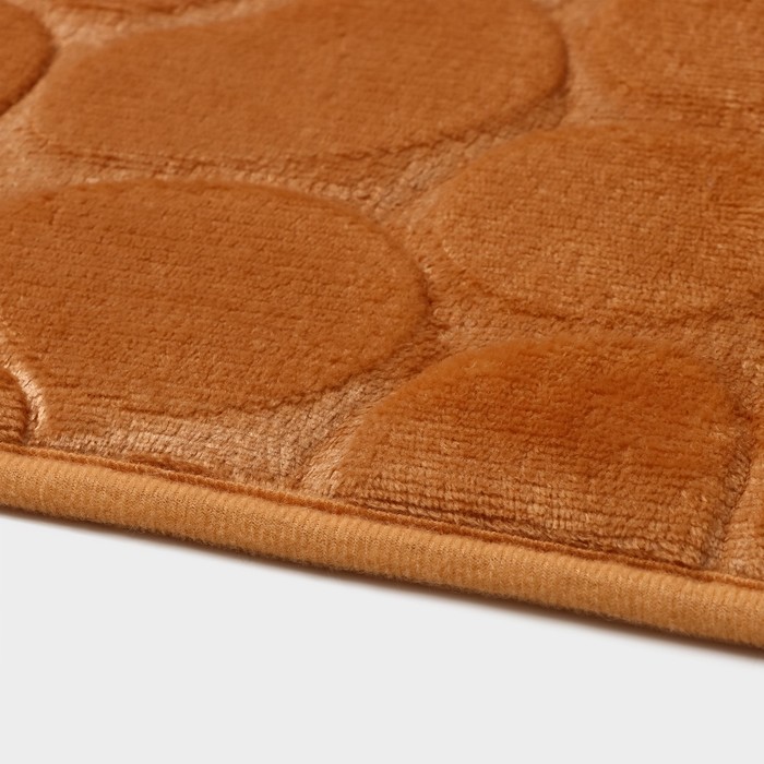 Набор ковриков для ванной и туалета "Камни" объемные, 2 шт