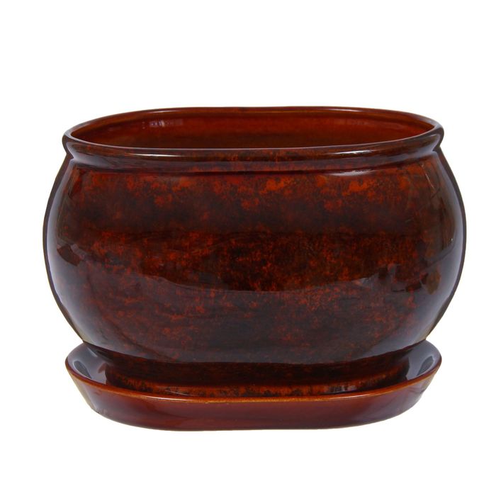 Кашпо "Танго" коричневое 3,65 л