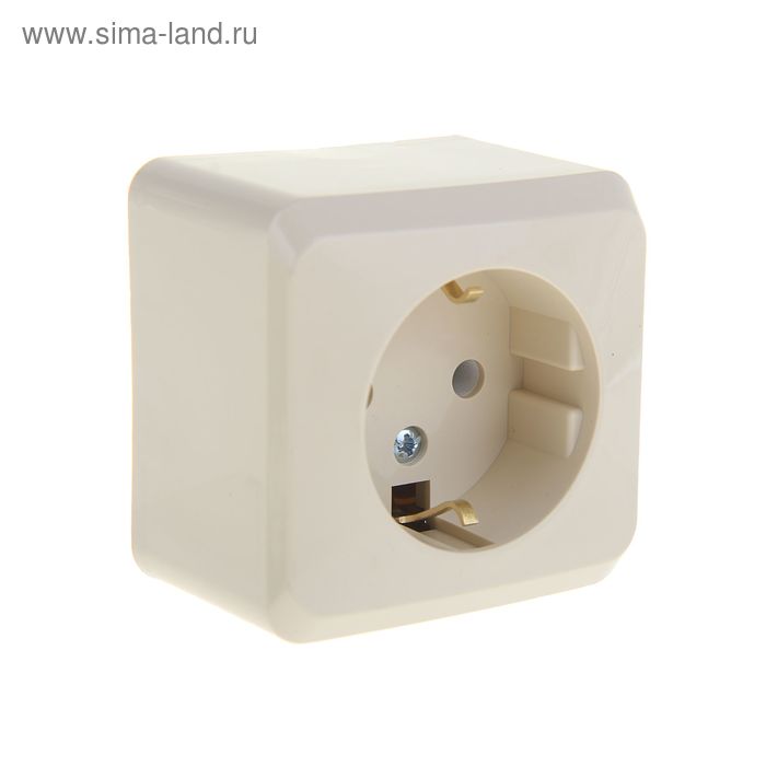 

Розетка SE "Этюд", 16 А, 250 В, накладная, с з/к, IP20, кремовая, PA16-003K