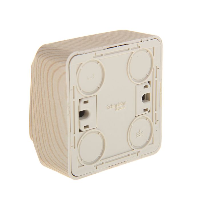 Выключатель "Этюд" BA10-002D, 10 А, 2 клавиши, наружный, цвет сосна