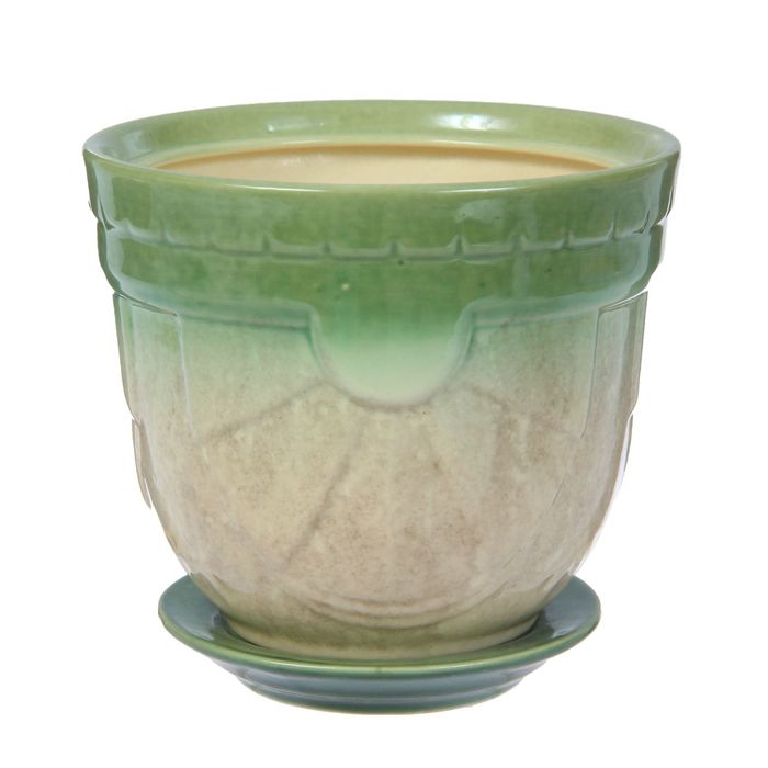 горшок цветочный Бастон №3 2л 14,5*17,5см 1сорт бело-зеленый