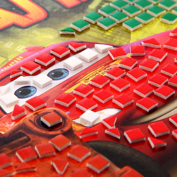 Мозаика стикерная "Поехали!", Тачки, EVA стикеры