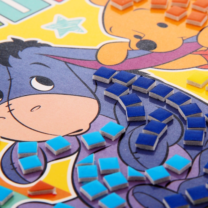 Мозаика стикерная "Счастья и радости", Медвежонок Винни и его друзья, EVA стикеры